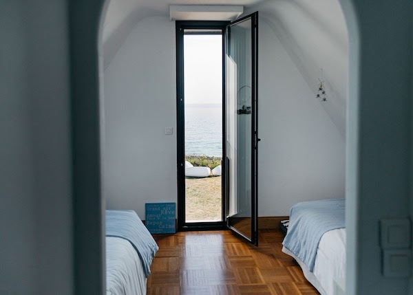 chambre du haut vue mer Sainte Marine Combrit